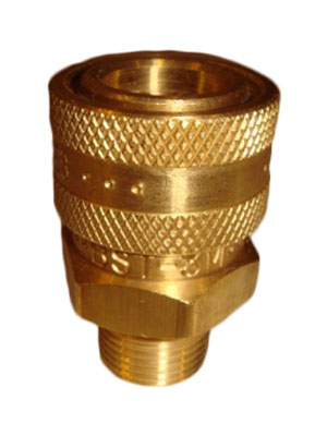 3/8" Brass Female Free Flow Quick Connect