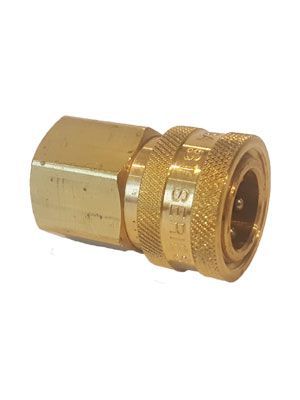 1/2" Brass Female Free Flow Quick Connect for Unloader By-Pass Hose