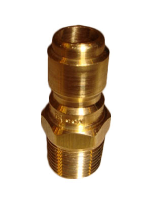 3/8" Brass Male Free Flow Quick Connect