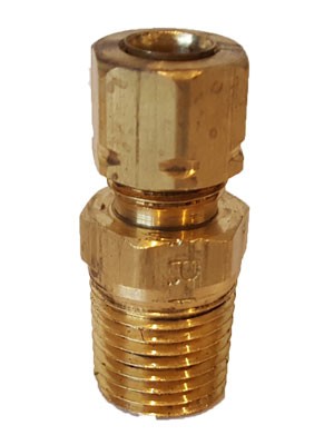 1/4" Brass Male X 1/4" Thread Tubing Connector